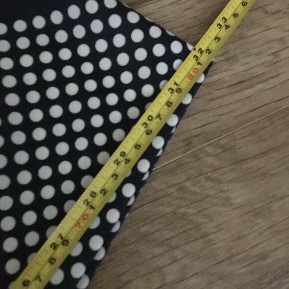 Vintage Handmade Zig-zag & Polka Dots Pleated Midi Skirt - Picture 13 of 14